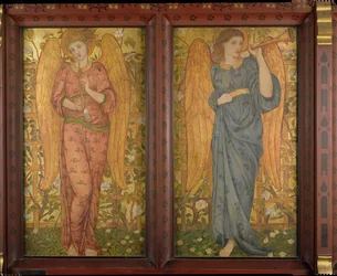 Änglar med oboe och trumpet, 1861-62 (se även 120143)
